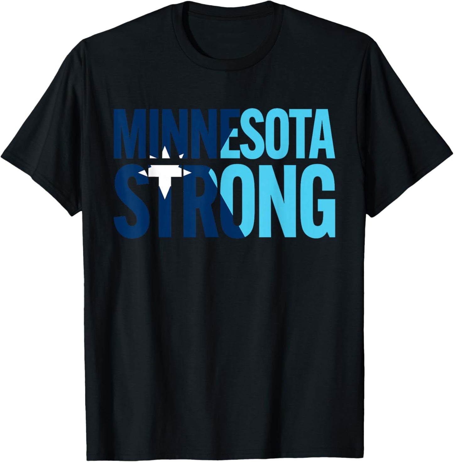 Minnesota Rebel New State Flag T-Shirt - T-Shirt | Black
