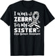 I Wear Zebra for My Sister Rare Disease Brother T-Shirt - T-Shirt | Black