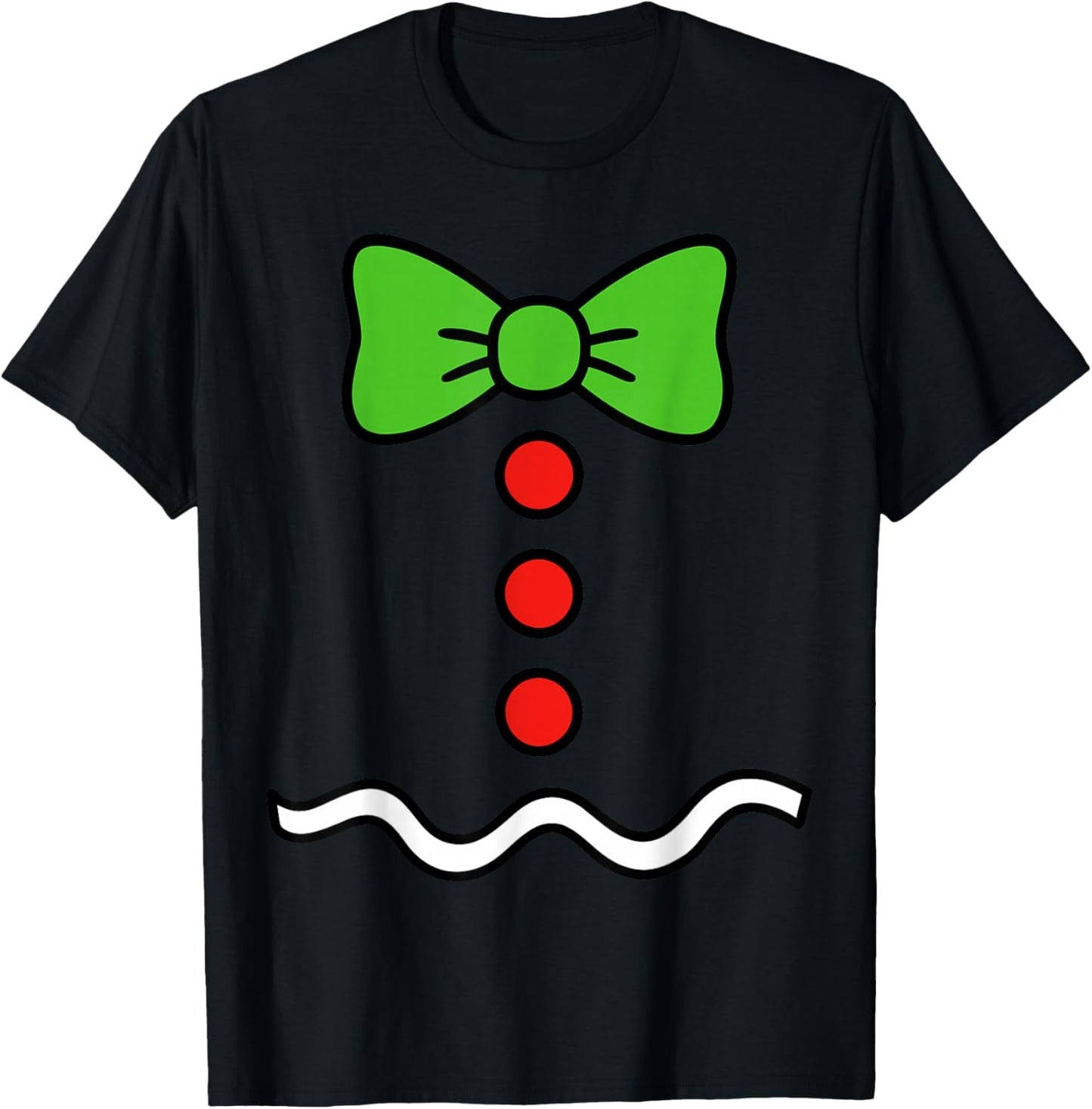 Funny Gingerbread Christmas Cookie Xmas Costume Kids Men T-Shirt - T-Shirt | Black