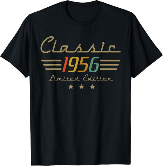 Vintage 1956 Classic Legend 70 Year Old 70th Birthday Dad T-Shirt - T-Shirt | Black