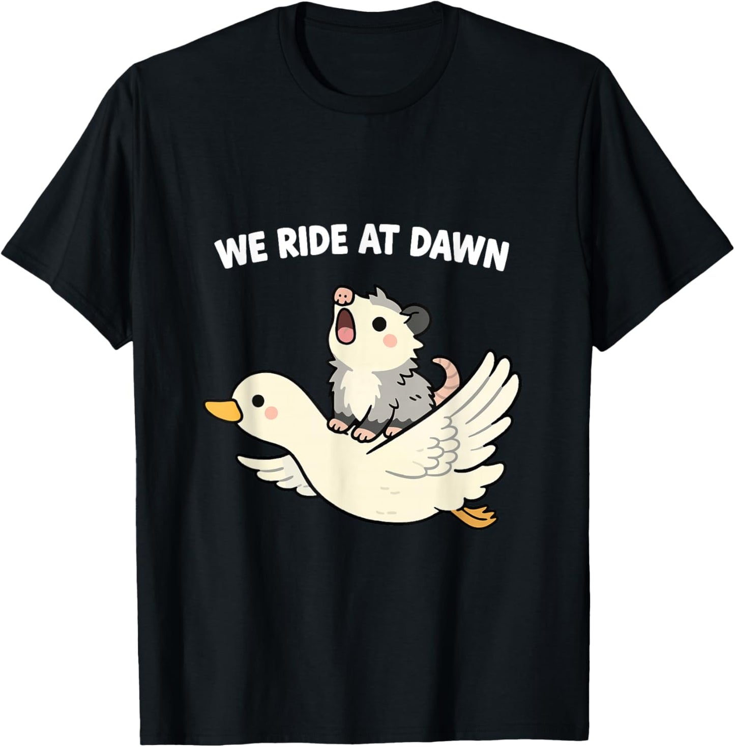 Funny Opossum Meme Kawaii Sarcastic Humor Girls Women T-Shirt - T-Shirt | Black
