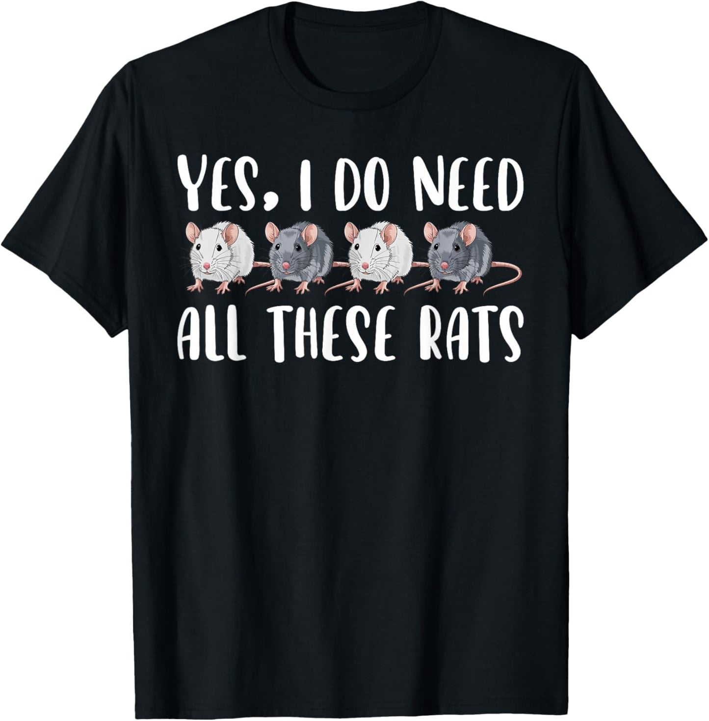 Rat Owner Funny Rat Mom Rat Lover Rat Dad T-Shirt - T-Shirt | Black