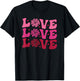 Cheerleader Love Valentine's Day Trendy Cheer Cute Retro T-Shirt - T-Shirt | Black