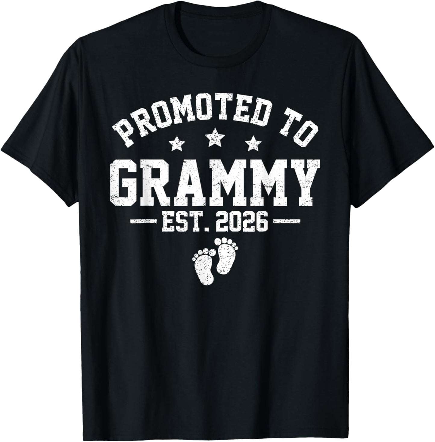 Promoted to Grammy Est 2026 Baby Announcement T-Shirt - T-Shirt | Black