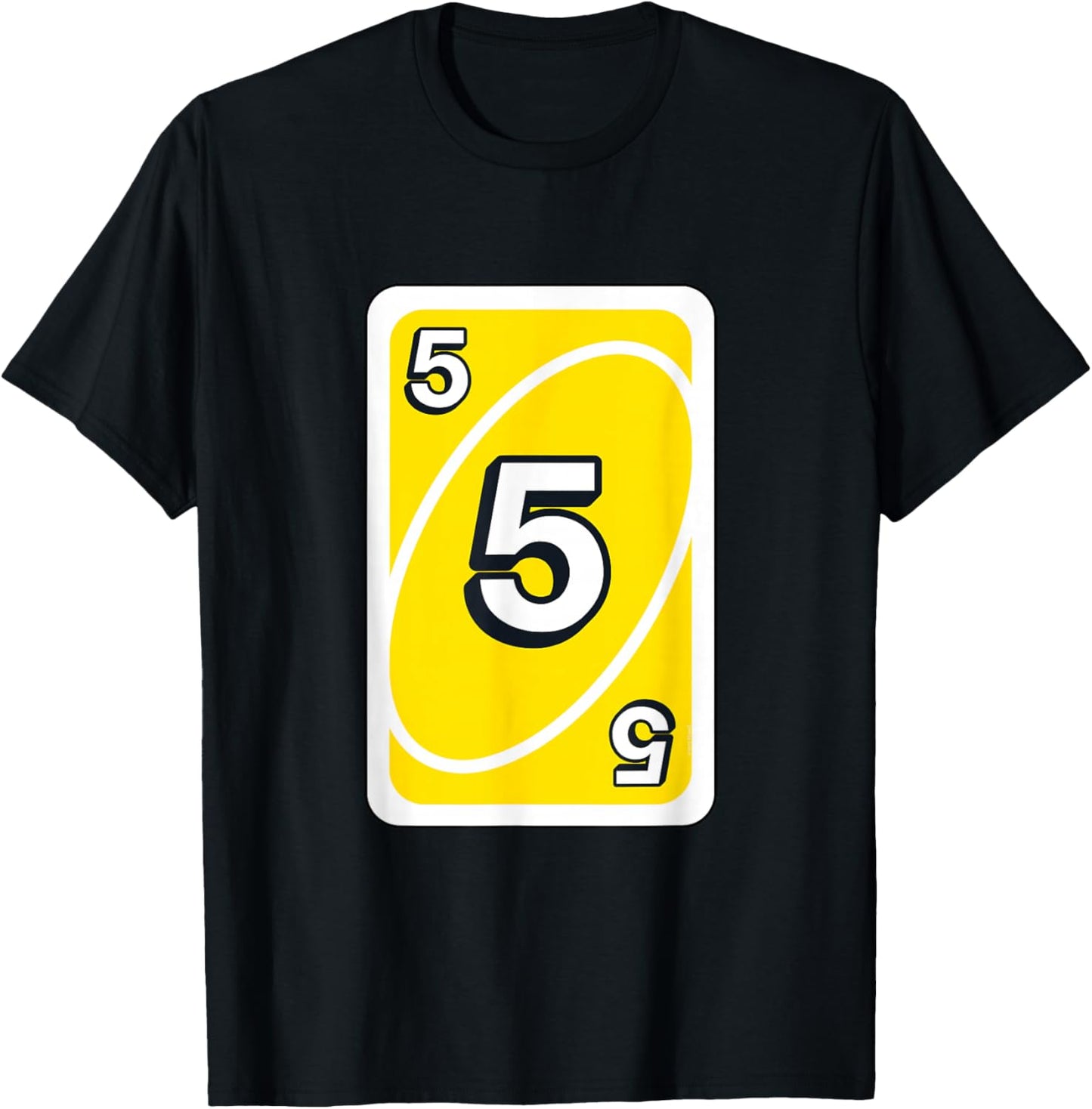 UNO Halloween Yellow 5" Card T-Shirt - T-Shirt | Black