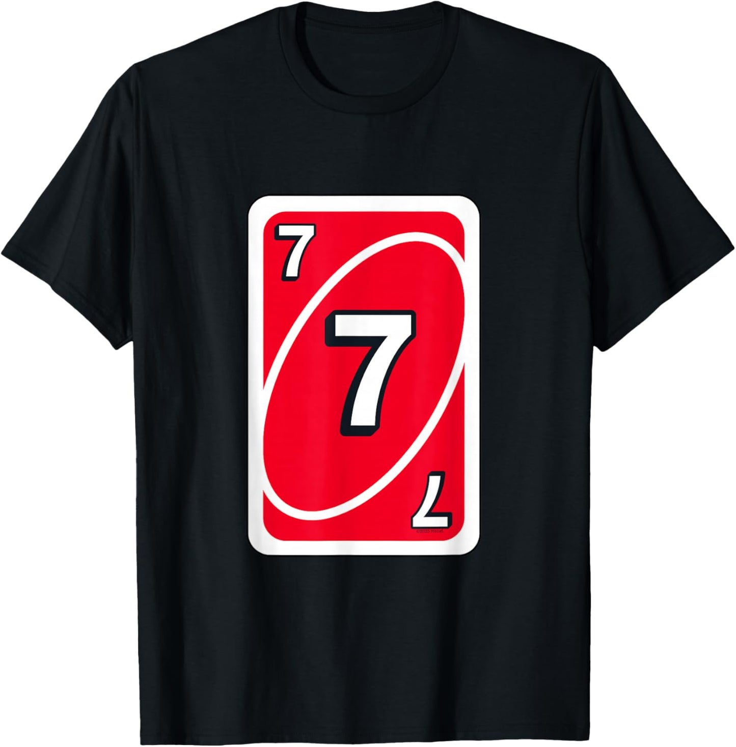 UNO Halloween Red 7" Card T-Shirt - T-Shirt | Black