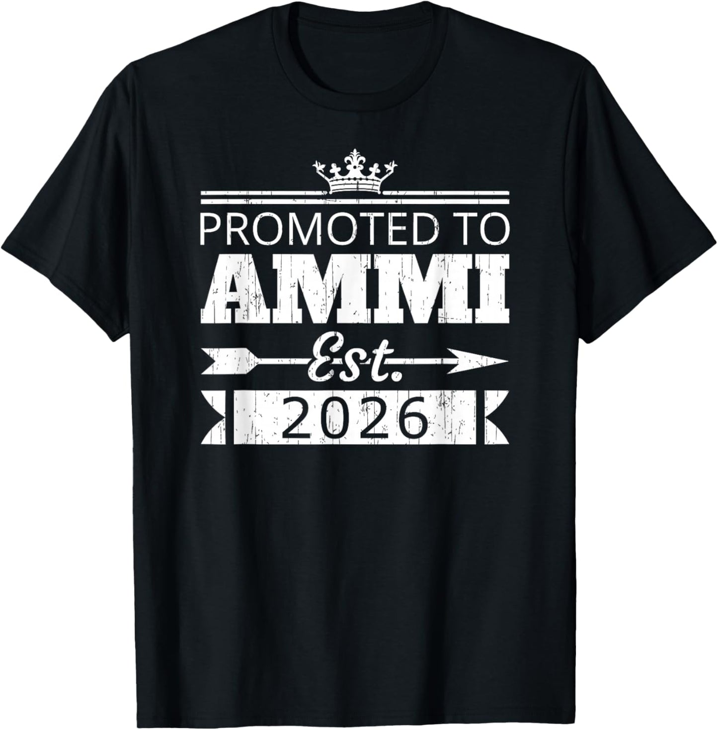 Promoted to Ammi Est 2026 New Uncle Reveal Vintage T-Shirt - T-Shirt | Black