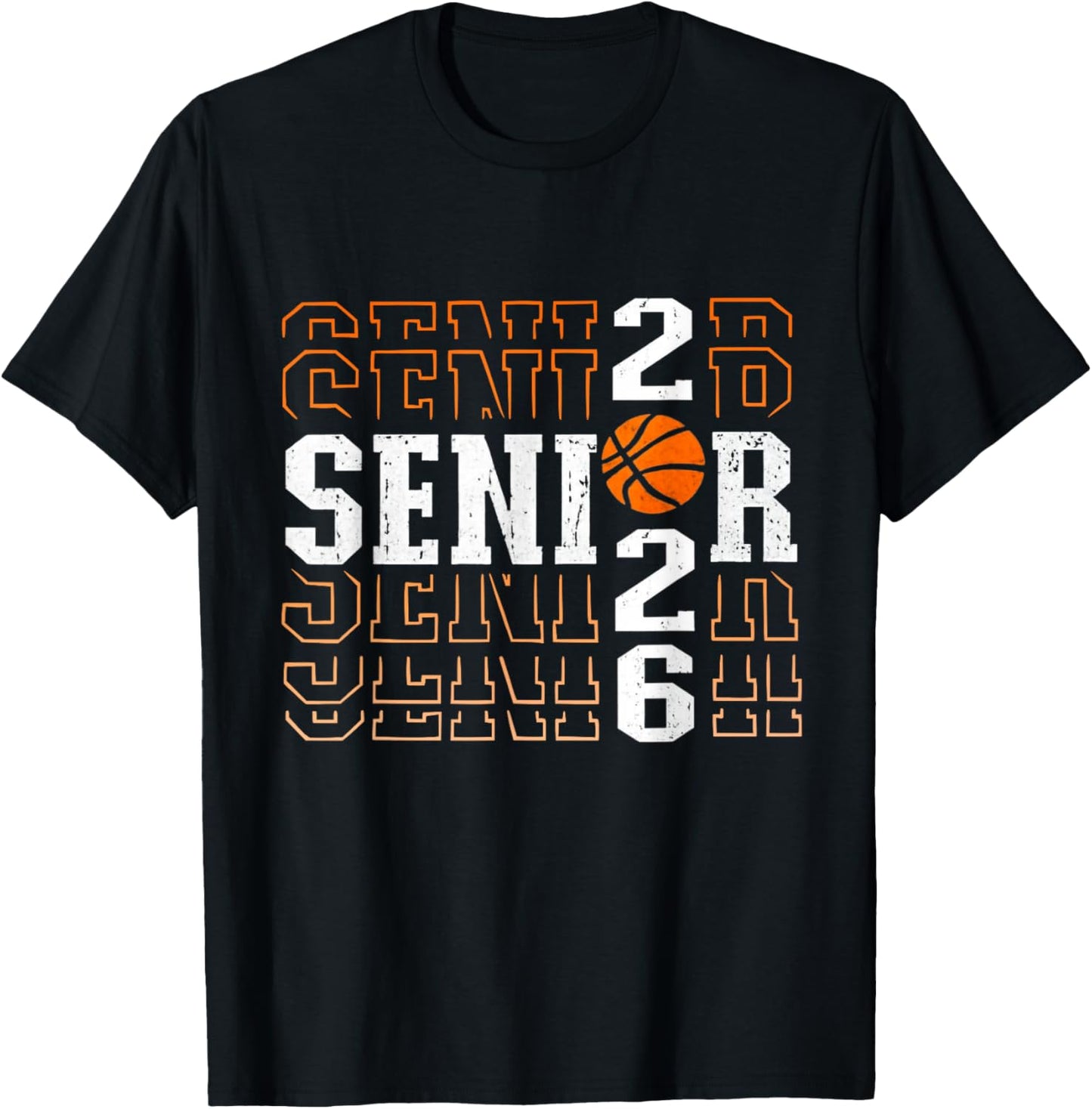 Senior Basketball 2026 Class of 26 Player Team T-Shirt - T-Shirt | Black