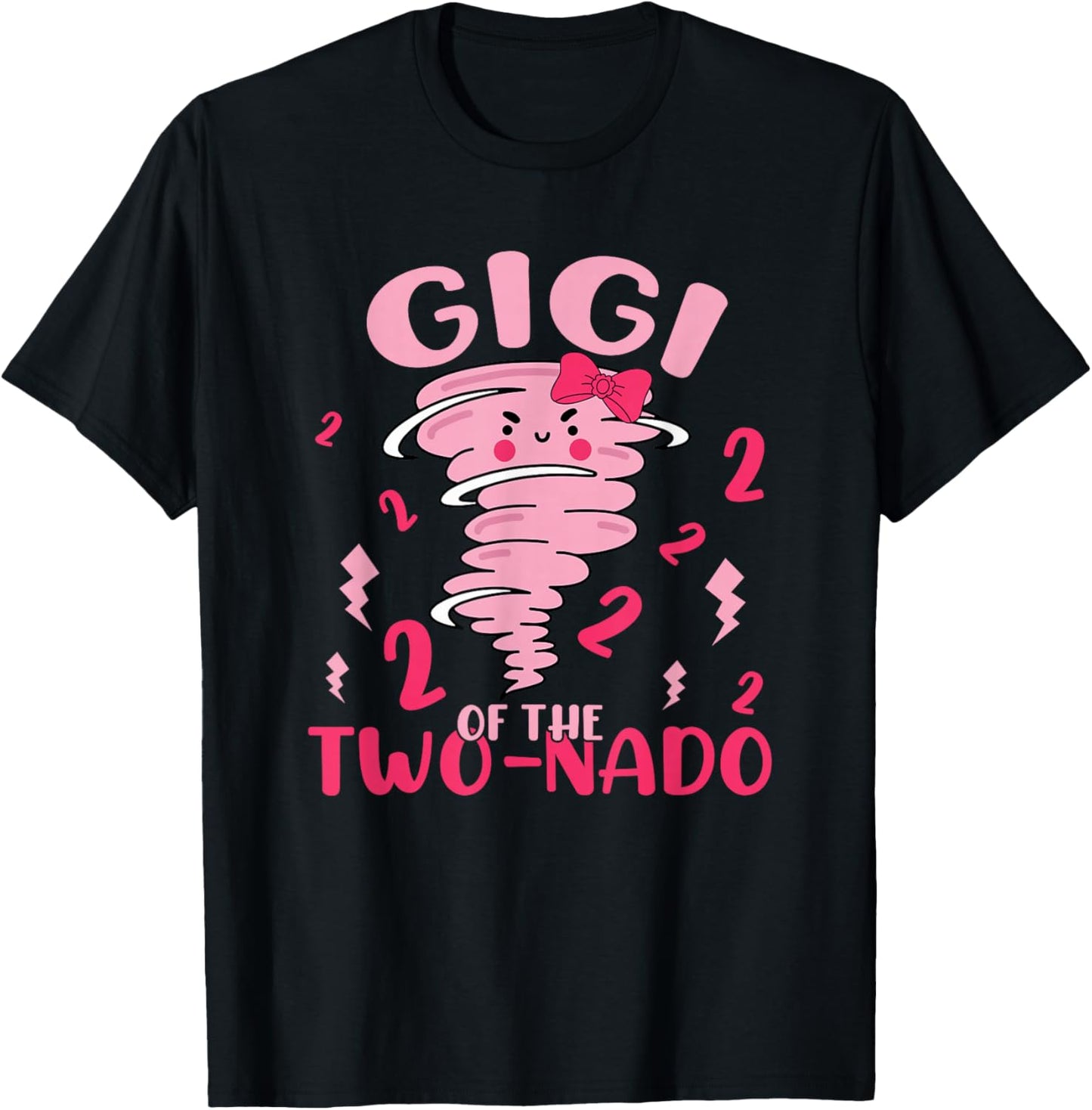 Gigi of The Two-nado Tornado Theme 2nd Birthday Party T-Shirt - T-Shirt | Black