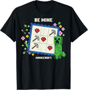 Minecraft Valentine's Day Be Mine Creeper Valentine's Card T-Shirt - T-Shirt | Black