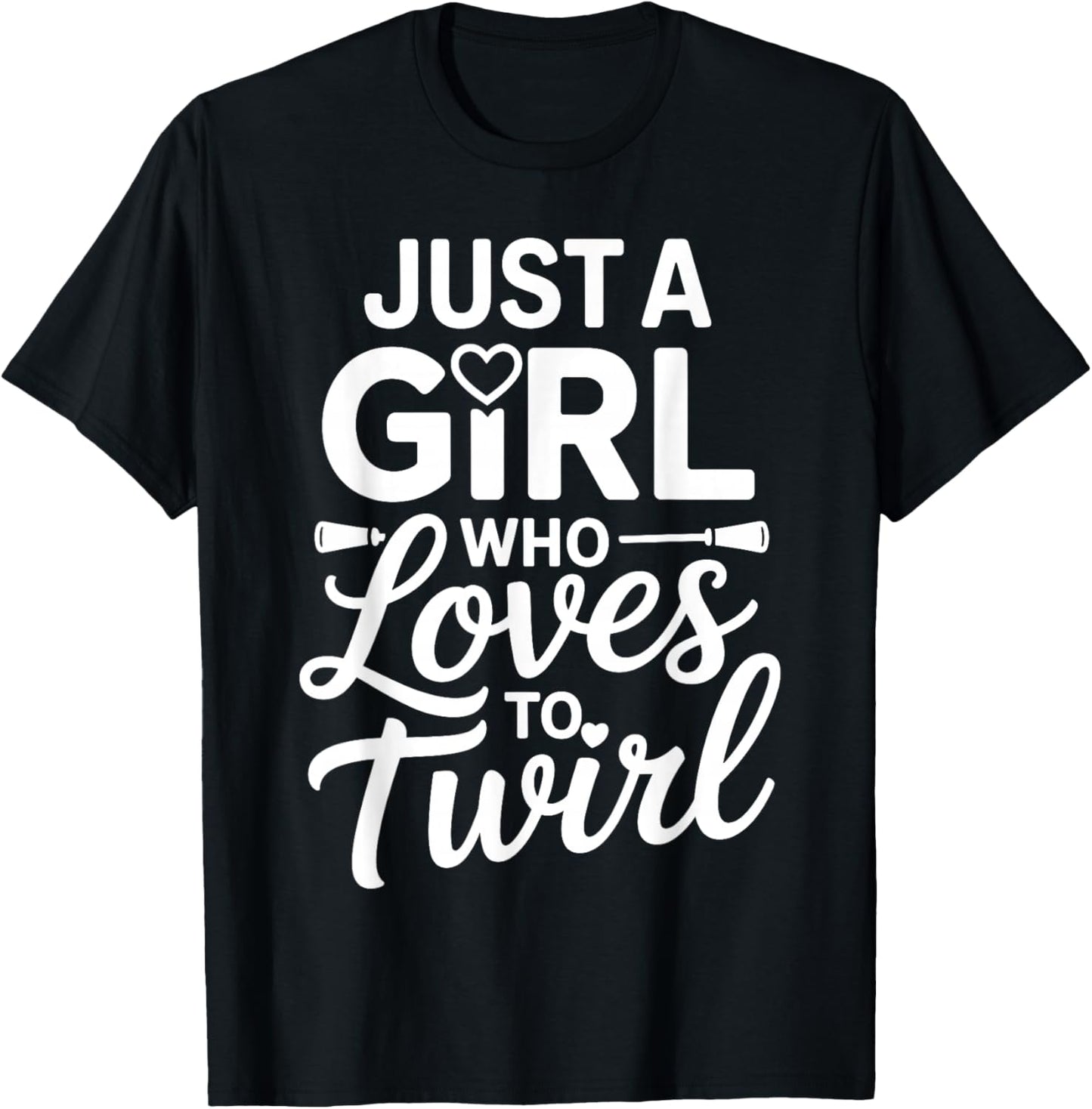 Cool Baton Twirling Art Girls Twirl Baton Twirler T-Shirt - T-Shirt | Black