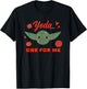 Star Wars Valentine's Day Yoda One For Me Funny Pun T-Shirt - T-Shirt | Black