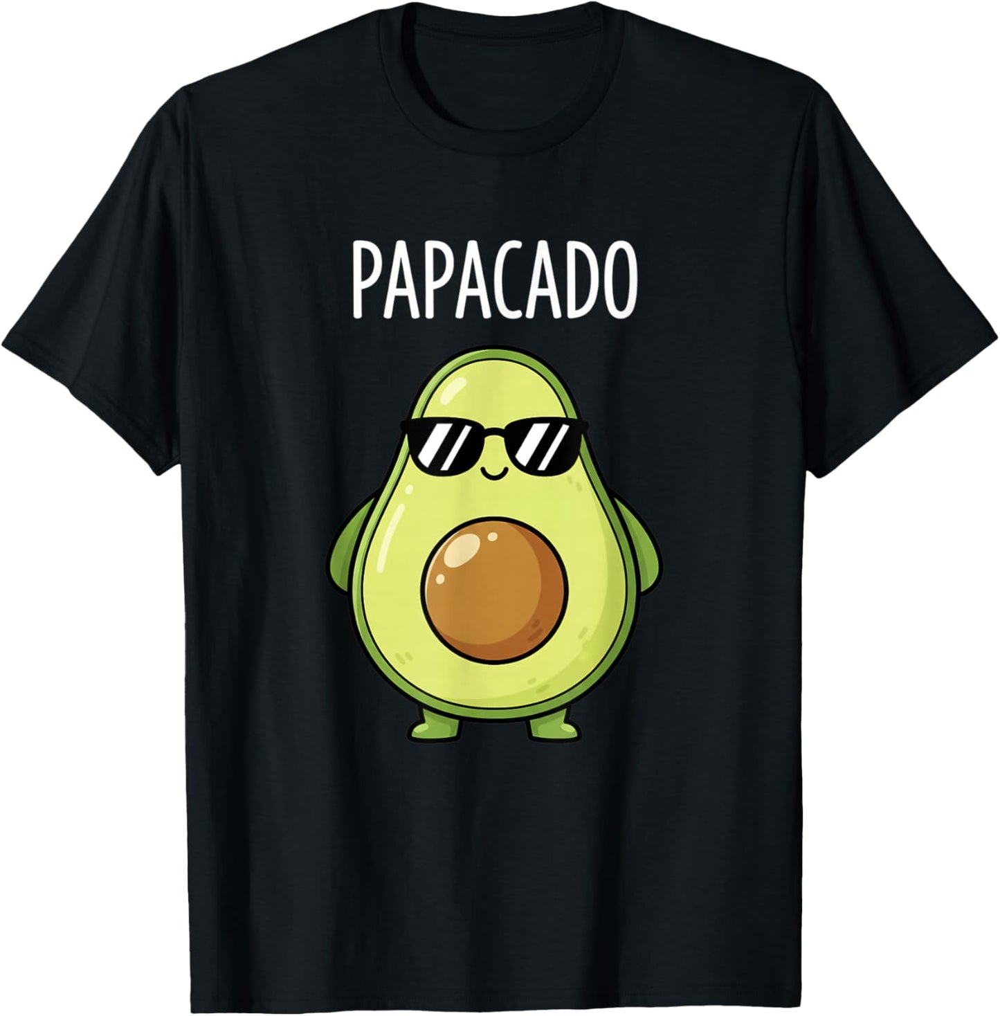 Dad Papacado Avocado Design, Funny Pregnancy Announcement T-Shirt - T-Shirt | Black