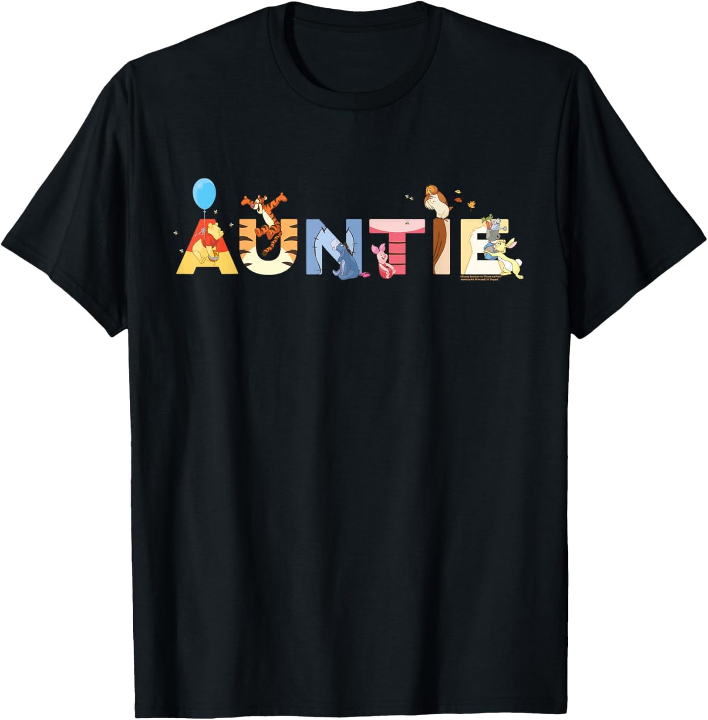 Disney Winnie The Pooh & Friends Auntie Family Disney Trip T-Shirt - T-Shirt | Black
