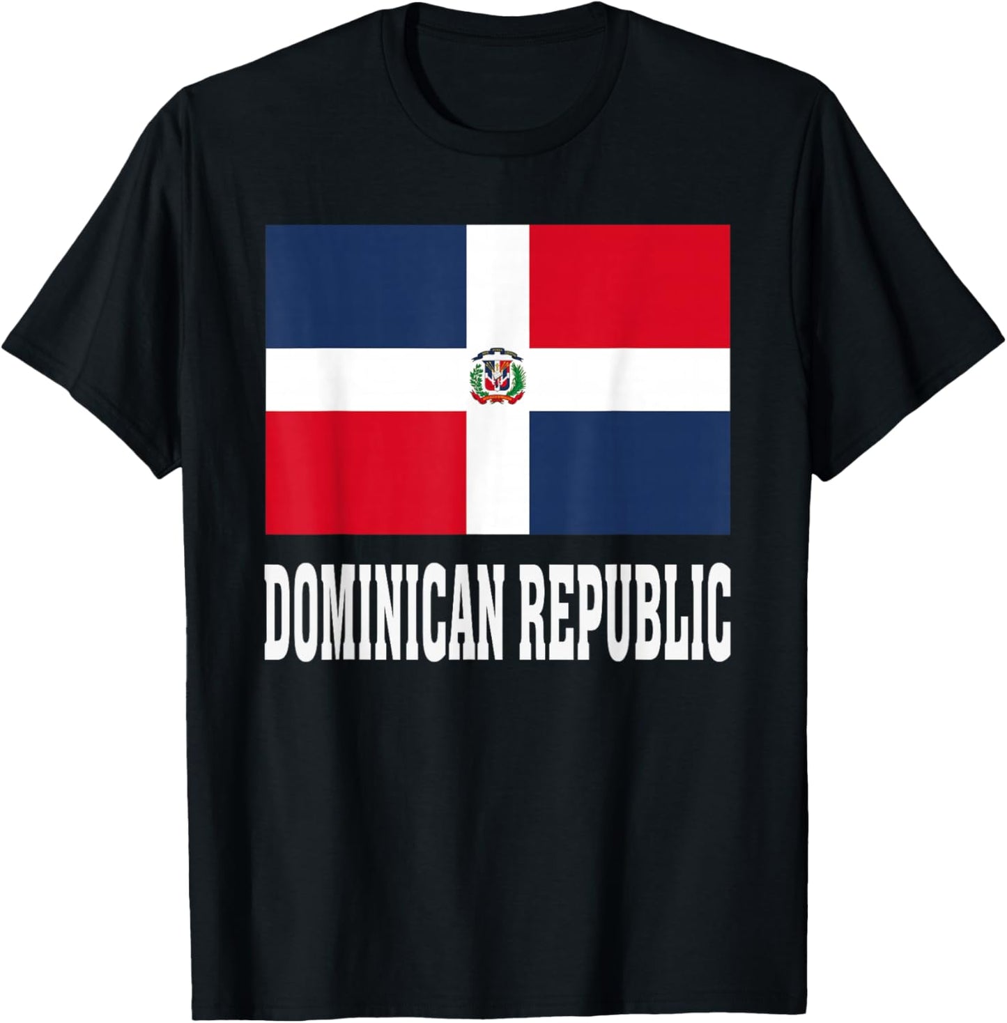 Dominican Republic Flag Patriotic National Roots Souvenir T-Shirt - T-Shirt | Black