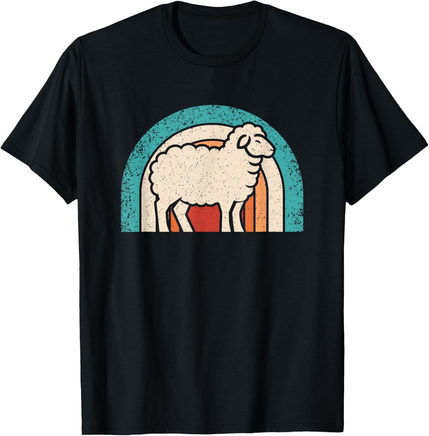 Retro Sheep Lover Vintage Animal Men Women T-Shirt - T-Shirt | Black