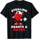 Boys Valentines Baseball Drip Icecream Stealing Hearts Kids T-Shirt - T-Shirt | Black