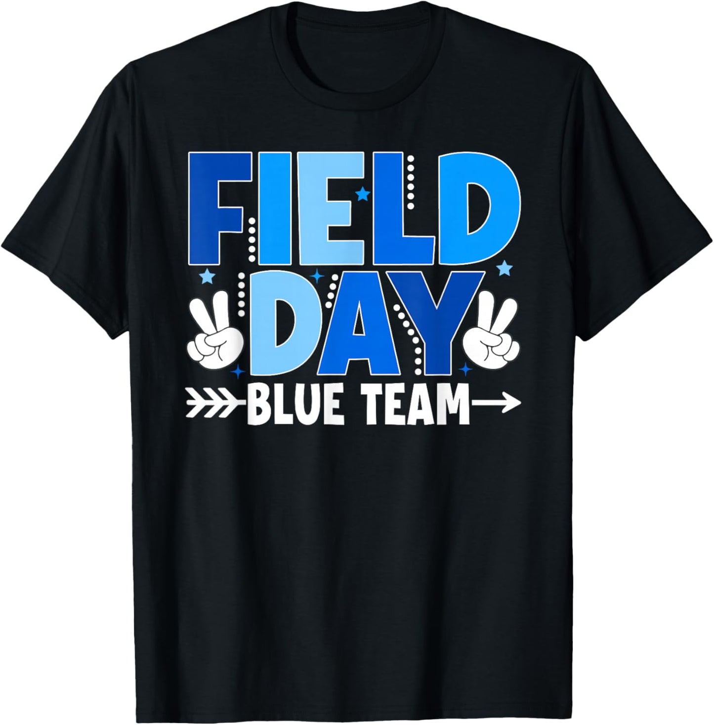 Field Day Blue Team Fun Day Boys Girls Kids Field Day 2026 T-Shirt - T-Shirt | Black