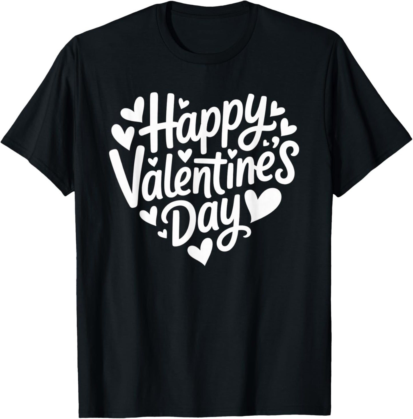 Happy Valentines Day Heart T-Shirt - T-Shirt | Black