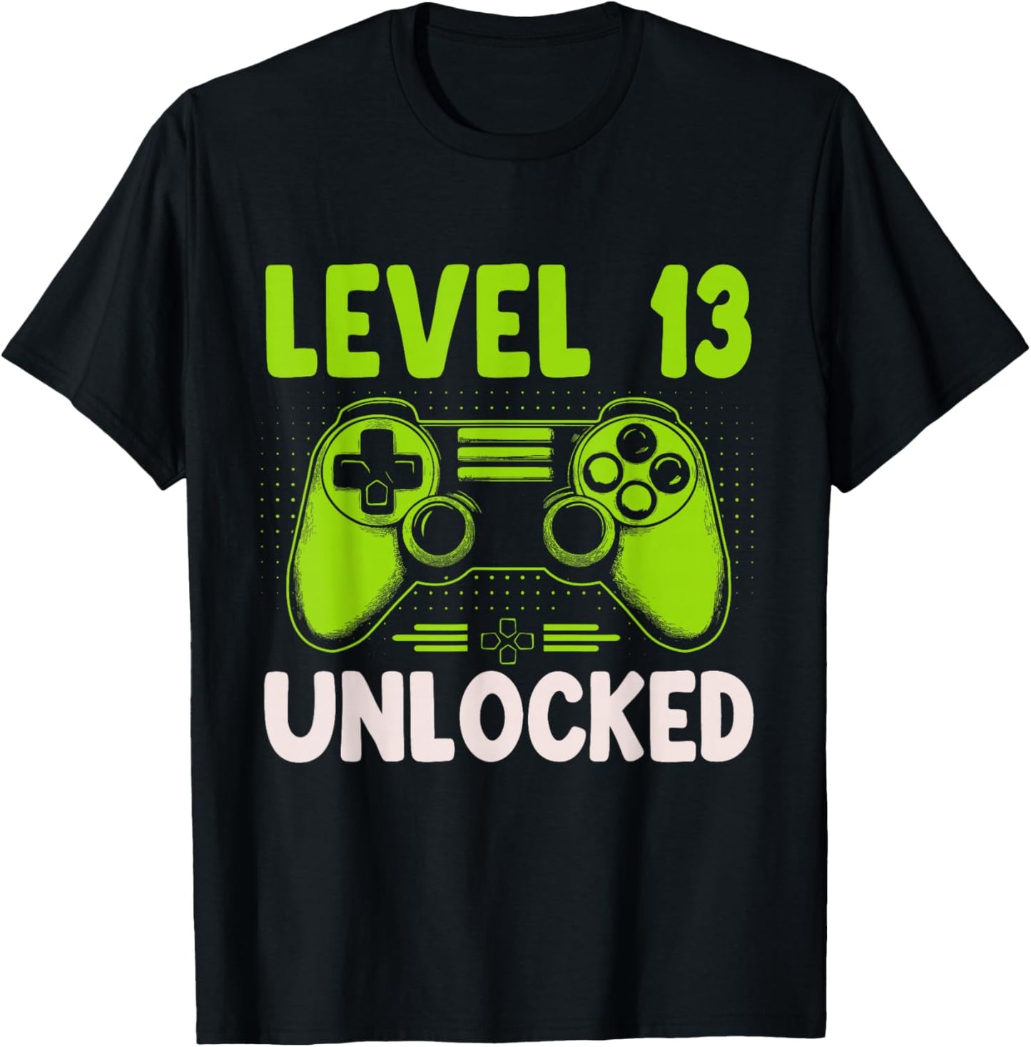 Level 13 Unlocked Gamer 13th Birthday Gaming Boys Girls T-Shirt - T-Shirt | Black