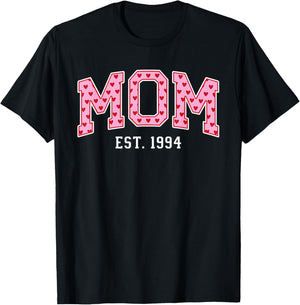 Mom Est 1994 Custom Mom Personalized Mother’s Day Customized T-Shirt - T-Shirt | Black