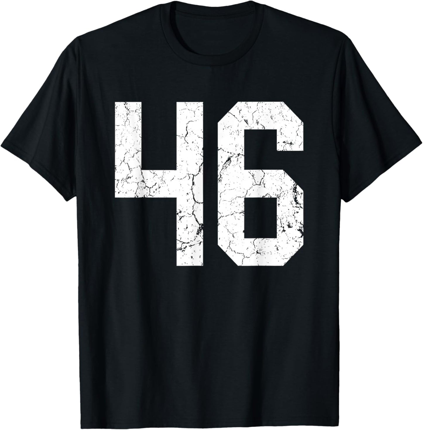 Distressed White Number 46 Jersey Player Uniform #46 T-Shirt - T-Shirt | Black