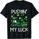 Kids Bulldozer Pushin My Luck St Patricks Paddys Day Boys Kids T-Shirt - T-Shirt | Black