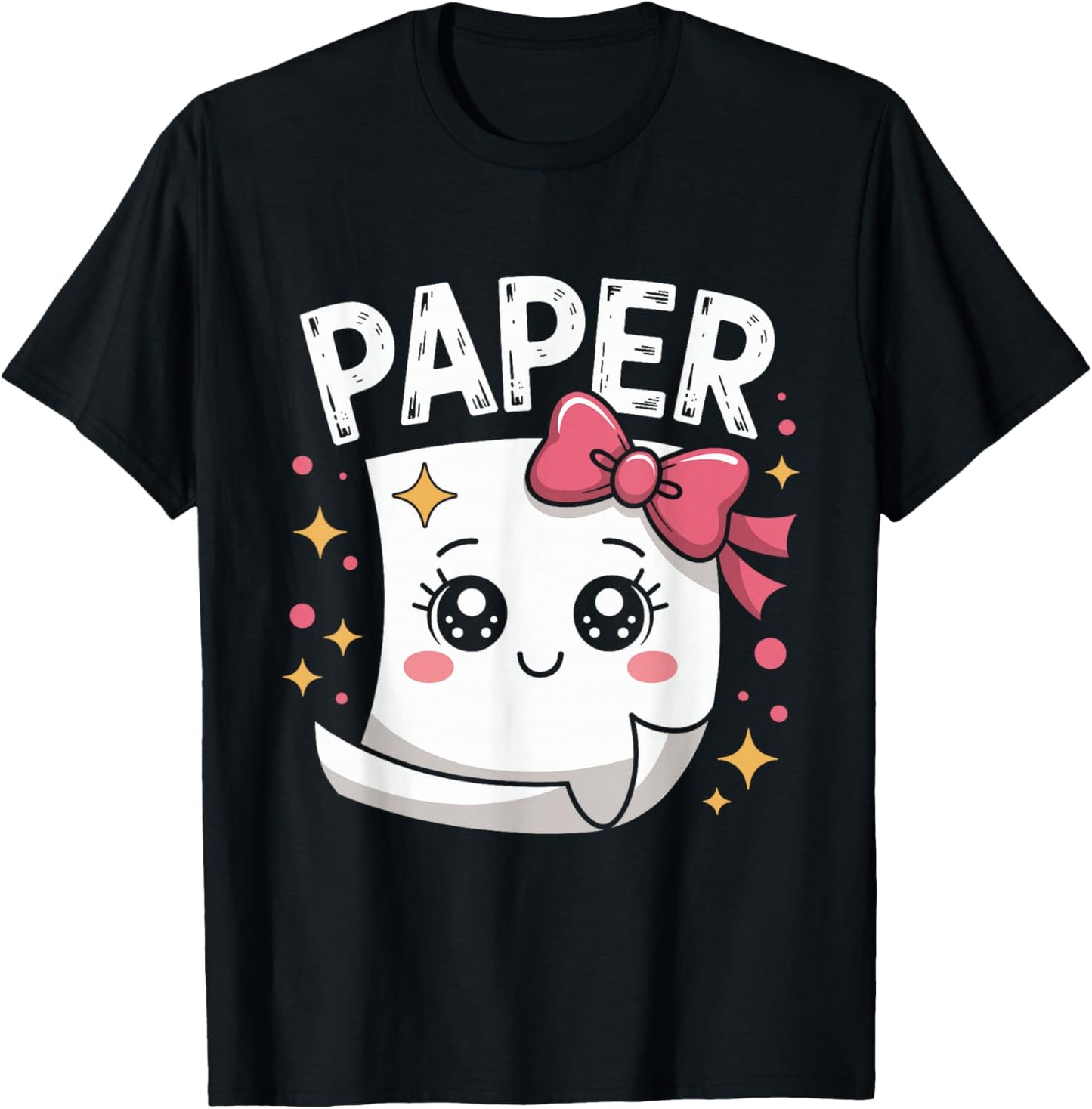 Halloween Paper Scissors Rock Matching Cute Paper Costume T-Shirt - T-Shirt | Black