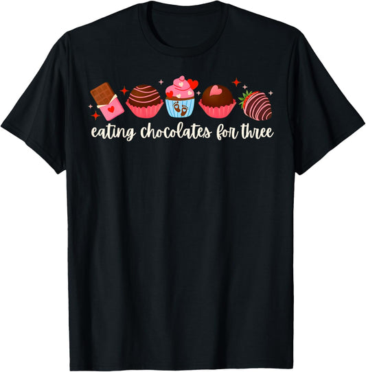 Valentines Twin Pregnancy Announcement Valentines Pregnancy T-Shirt - T-Shirt | Black