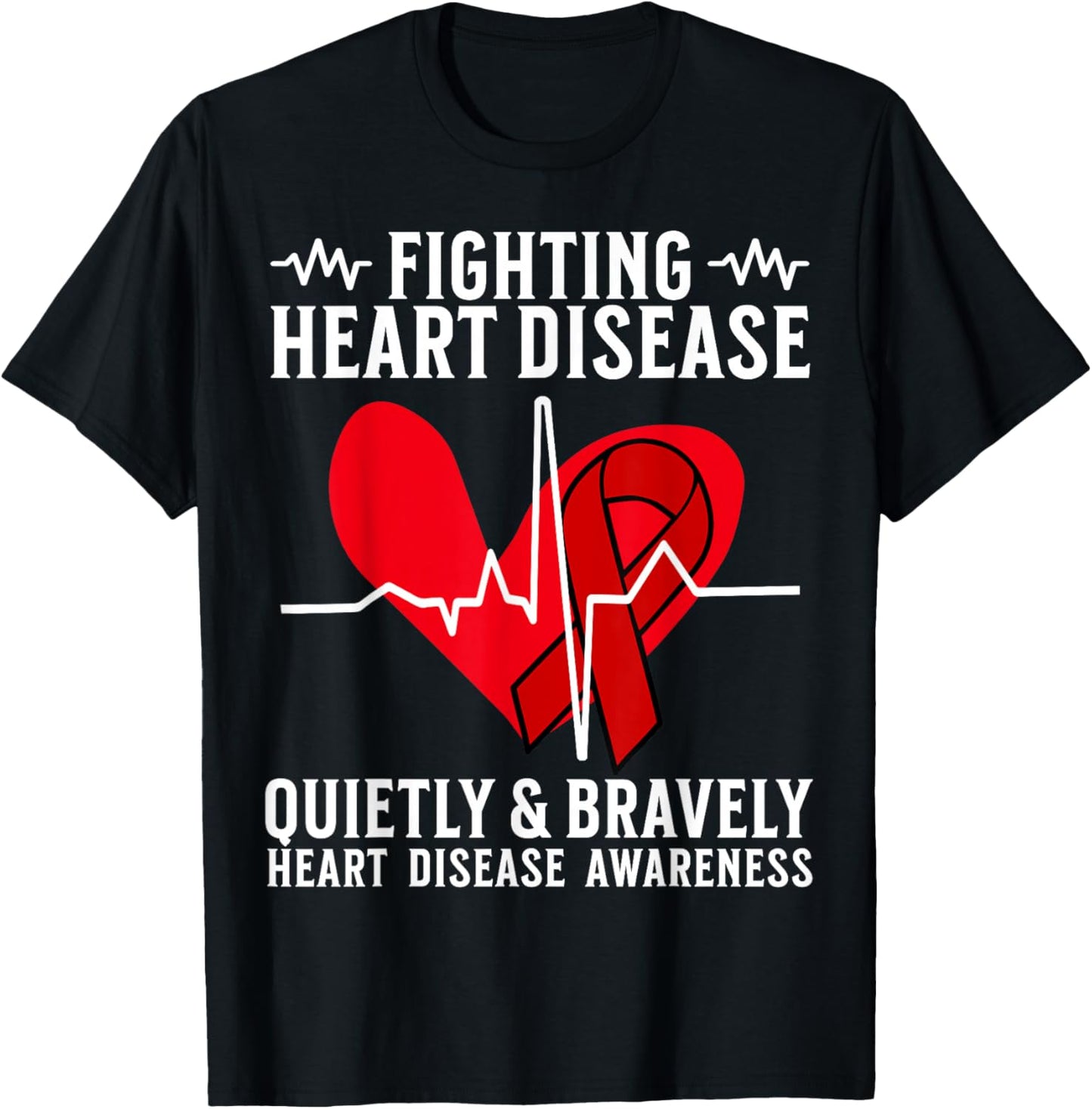 Heart Disease Awareness Heart Warrior American Heart Month T-Shirt - T-Shirt | Black