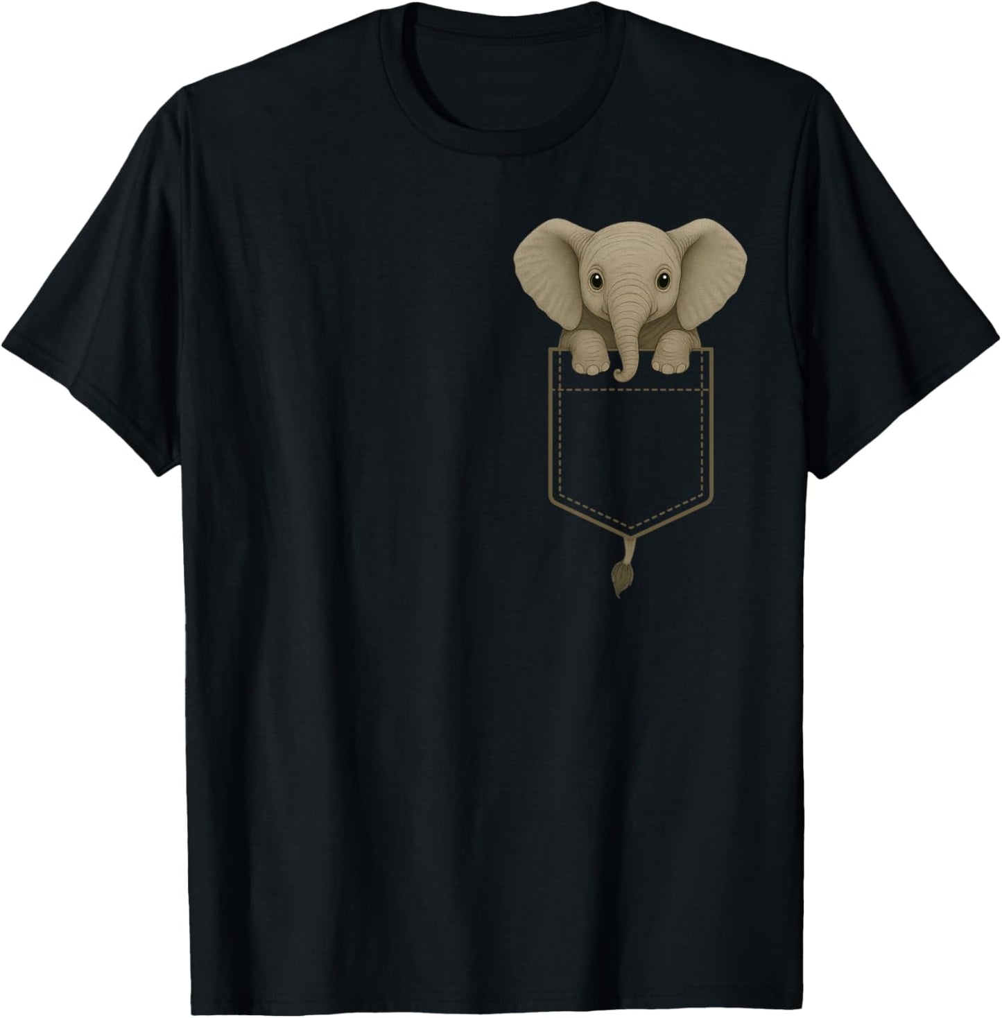 Funny Elephant Lover Men Adults Kids T-Shirt - T-Shirt | Black
