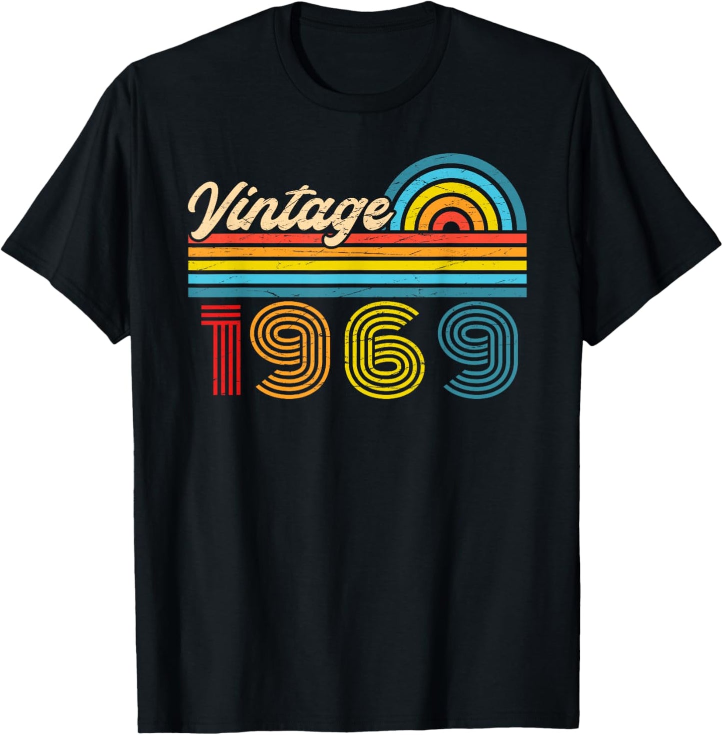57th Birthday Retro Vintage 1969 Men Women T-Shirt - T-Shirt | Black