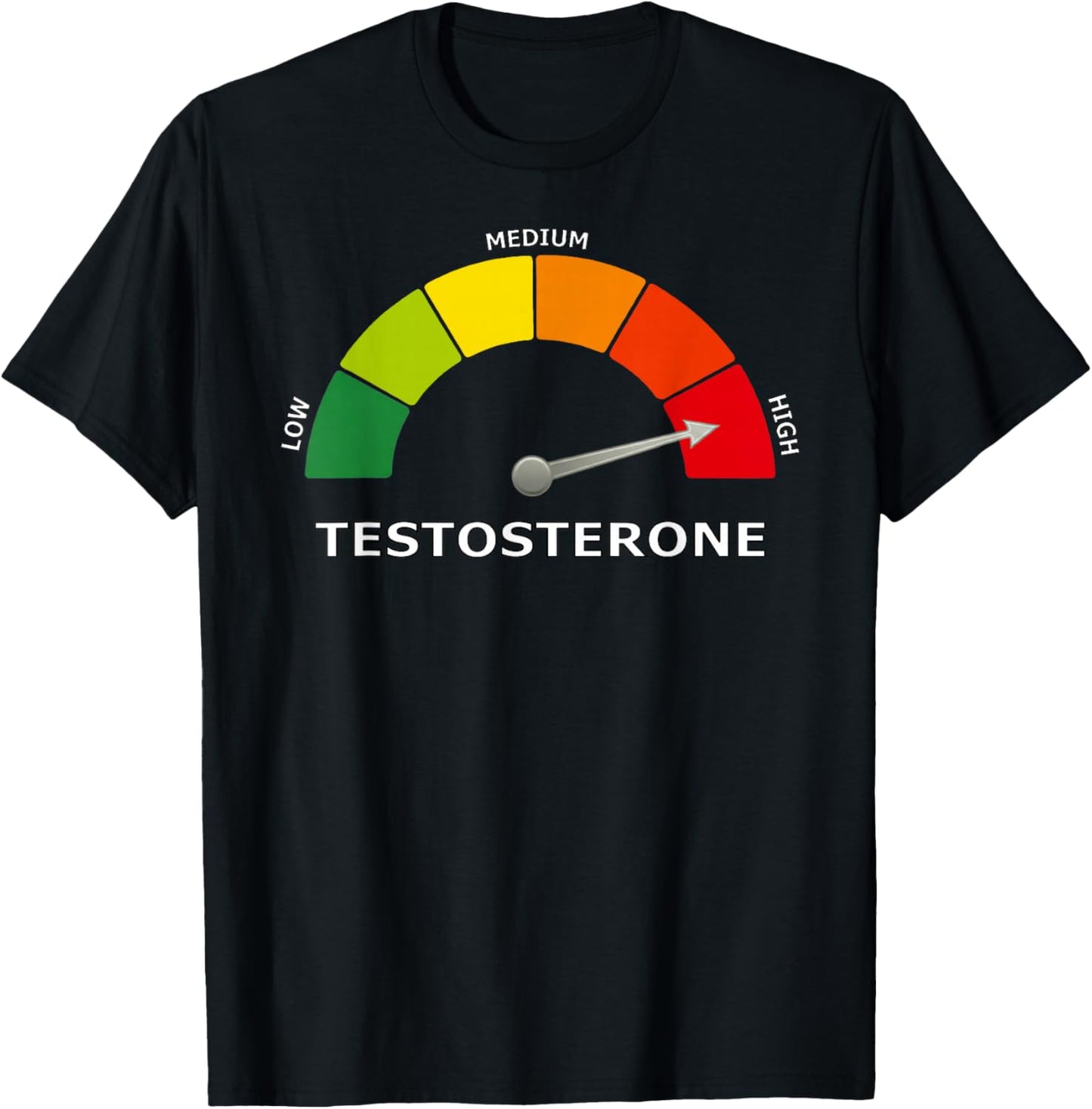 Funny High Testosterone Meter T-Shirt - T-Shirt | Black