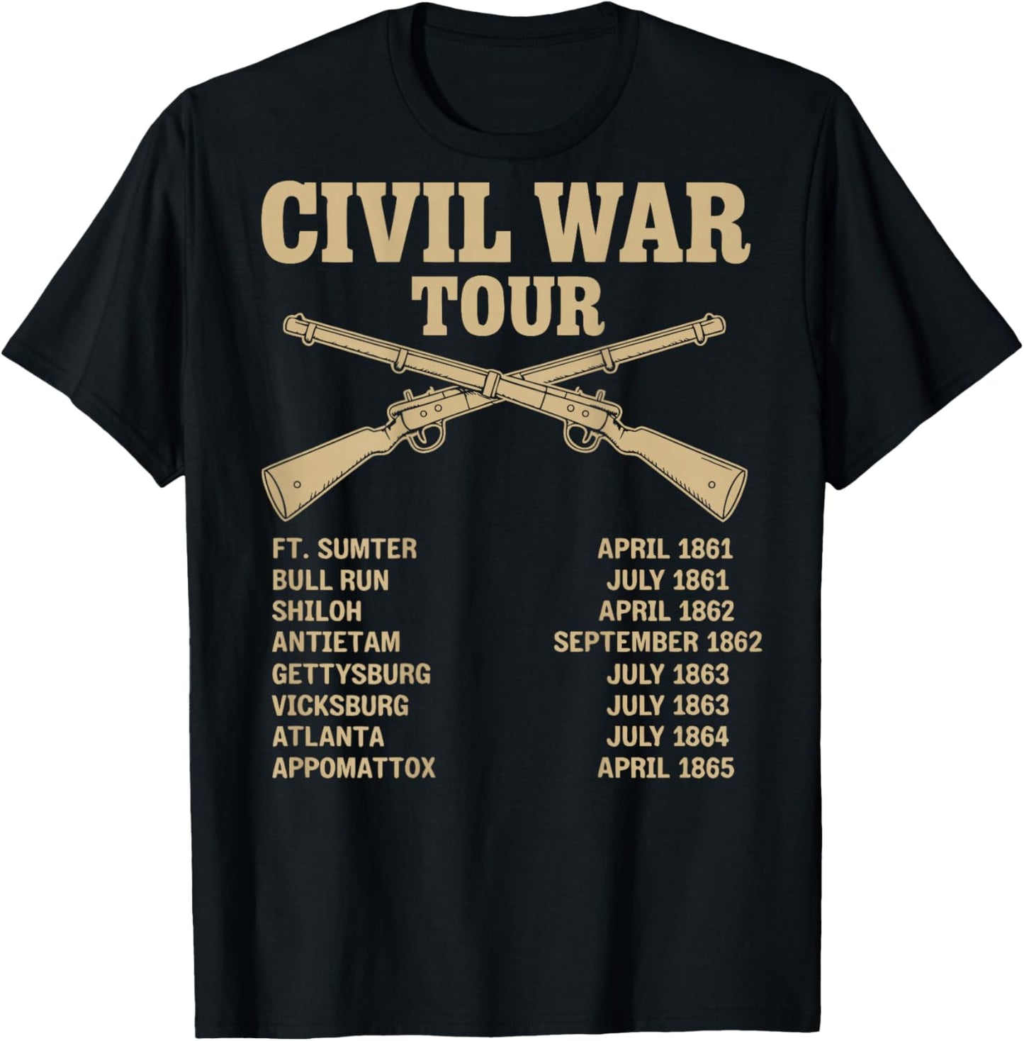 Civil War Reenactor American History Enthusiast T-Shirt - T-Shirt | Black