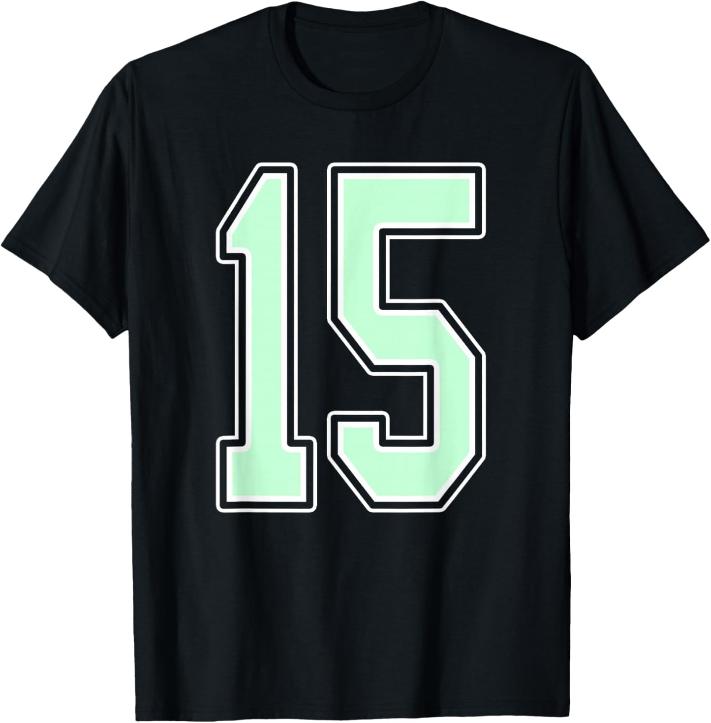 Cute Mint Green Number 15 Jersey Player Uniform #15 Fan T-Shirt - T-Shirt | Black