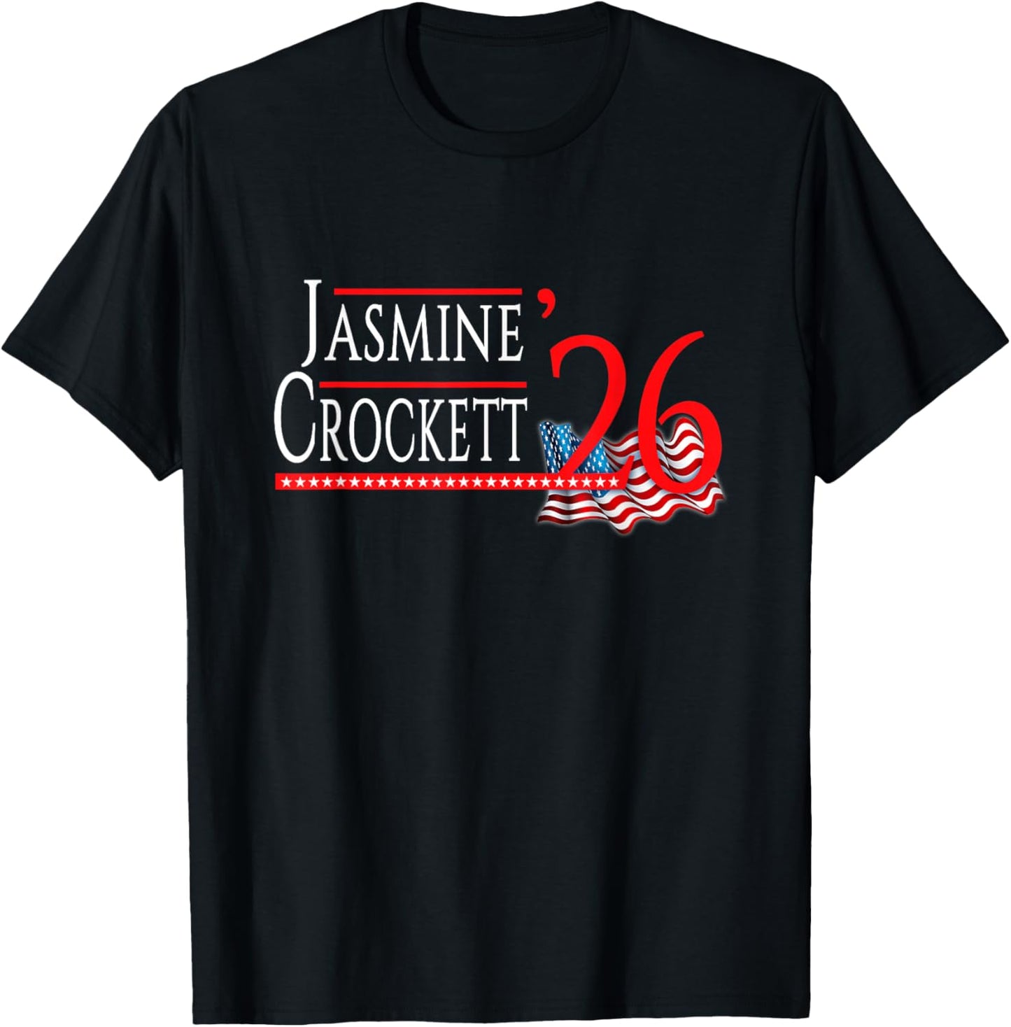 Jasmine Crockett 2026 for US Senate Texas TX Democratq T-Shirt - T-Shirt | Black