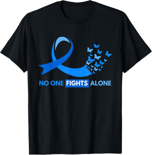 No One Fights Diabetes Alone Diabetes Awareness T-Shirt - T-Shirt | Black