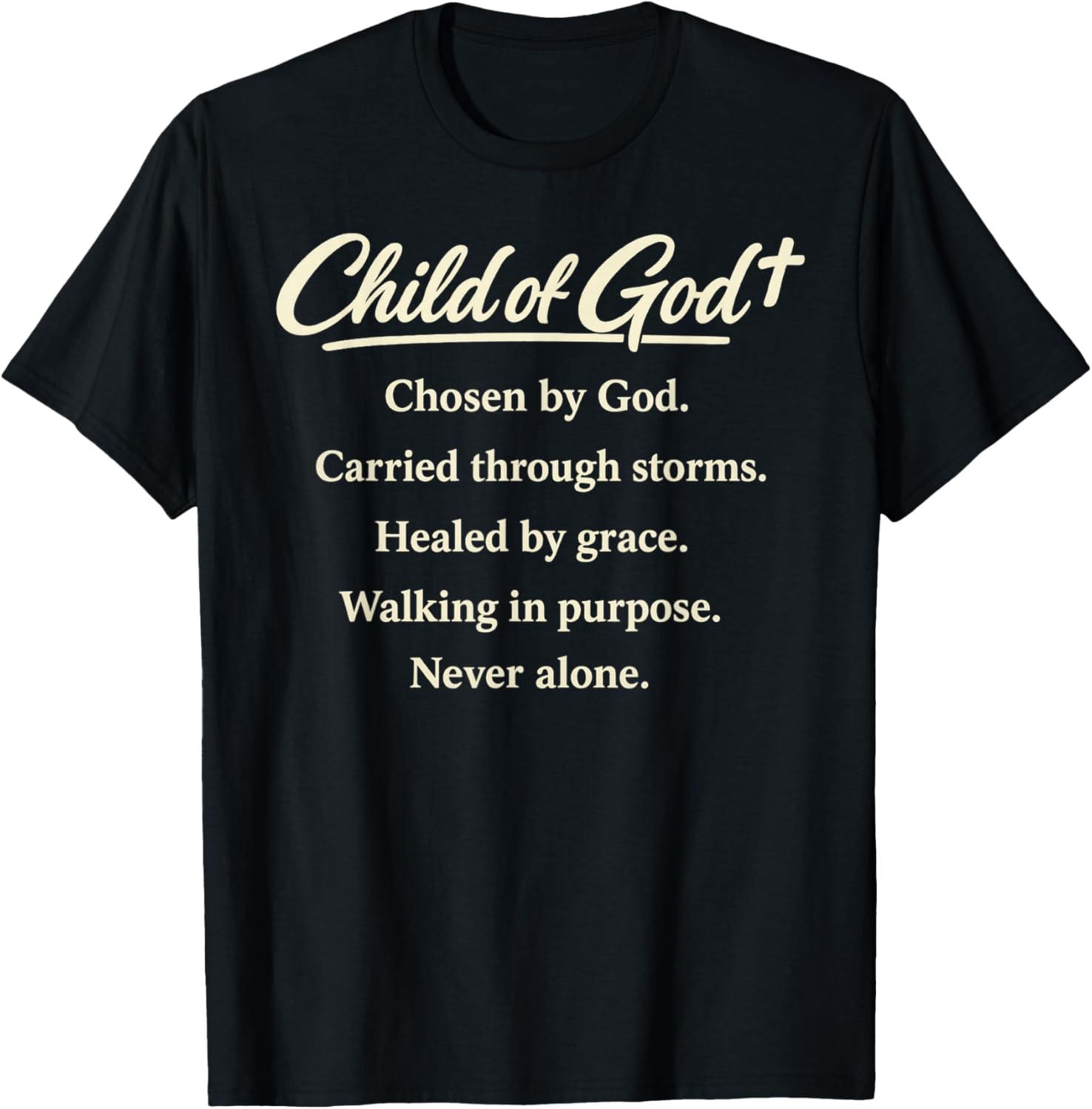 Christian Child of God Definition Chosen Redeemed Faith Gift T-Shirt - T-Shirt | Black