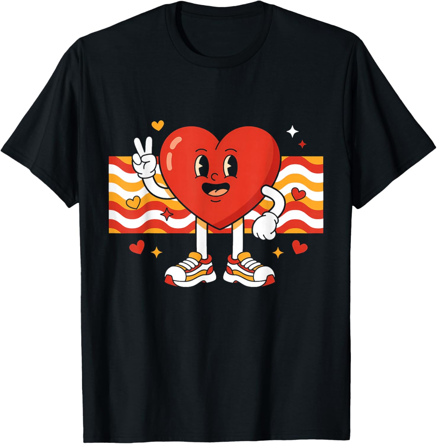Valentines Vibes Valentines Day for Teens Boys Girls Kids T-Shirt - T-Shirt | Black