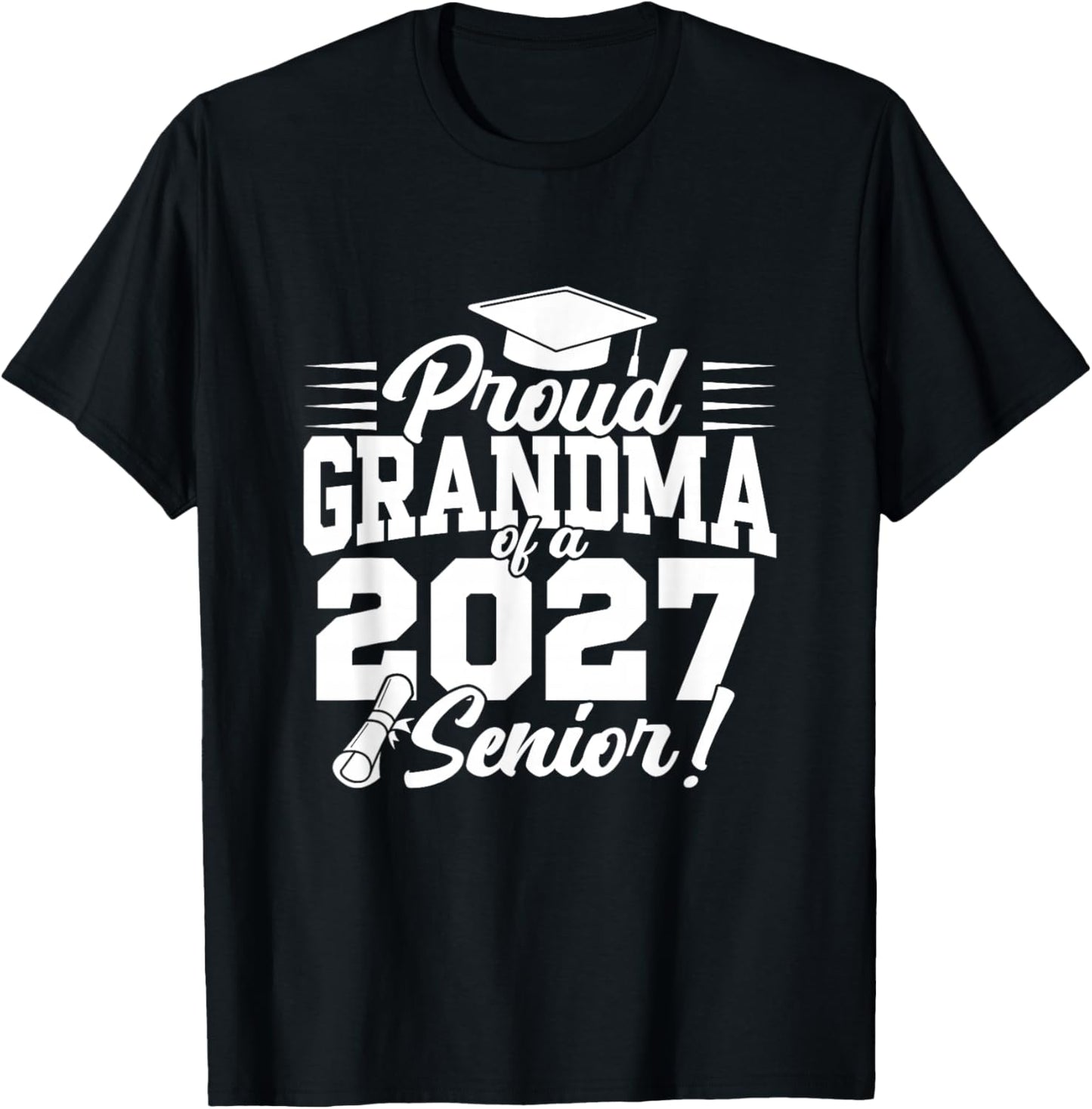 Proud Grandma of a 2027 Senior Graduation Women T-Shirt - T-Shirt | Black
