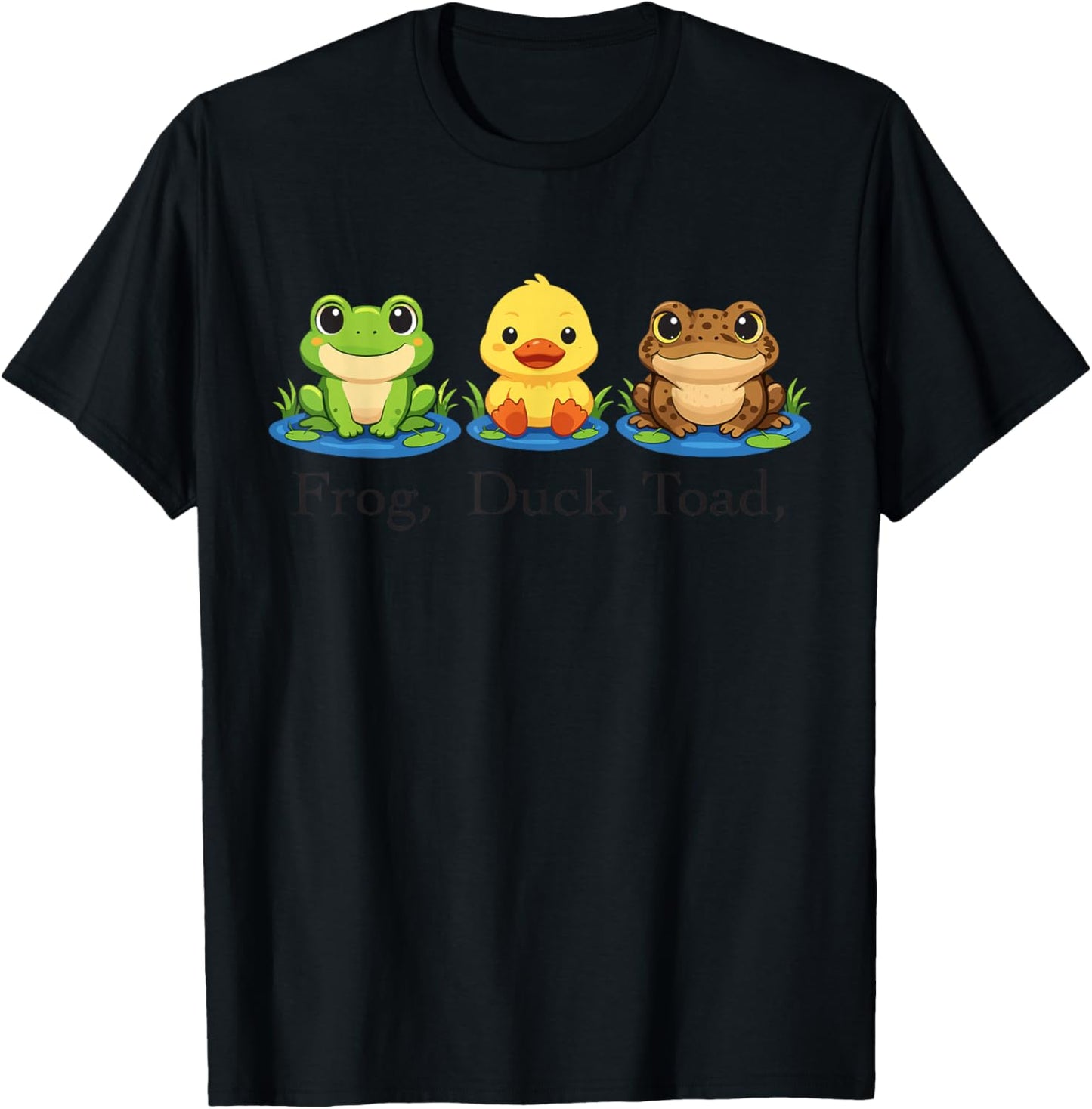Frog Duck Toad Zoological Funny Protest Women T-Shirt - T-Shirt | Black