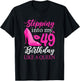 Stepping Into My 49th Birthday Like a Queen Heel T-Shirt - T-Shirt | Black