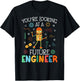 Funny Future Engineer Boy Robotics Engineering Robot T-Shirt - T-Shirt | Black