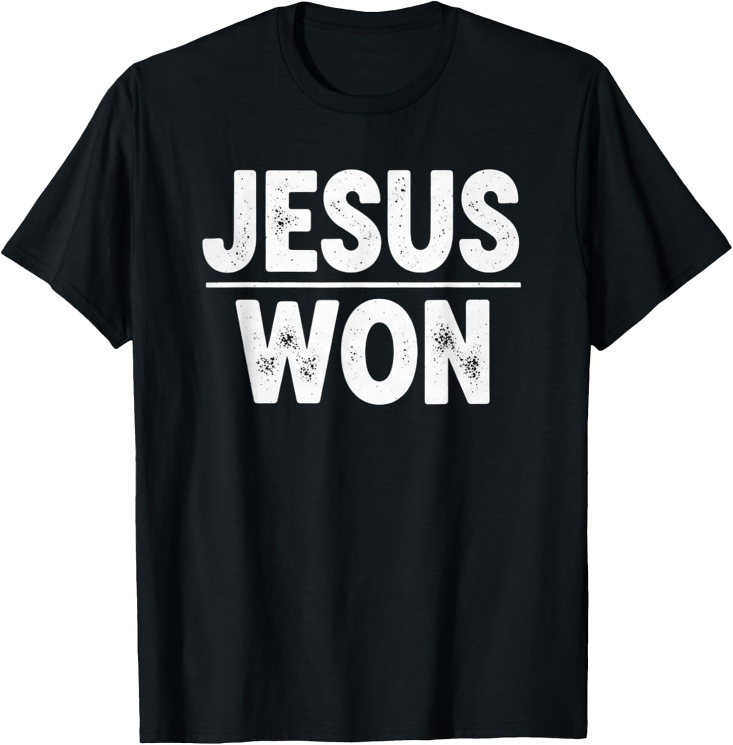 Jesus Won Christian Faith Spiritual Victory T-Shirt - T-Shirt | Black