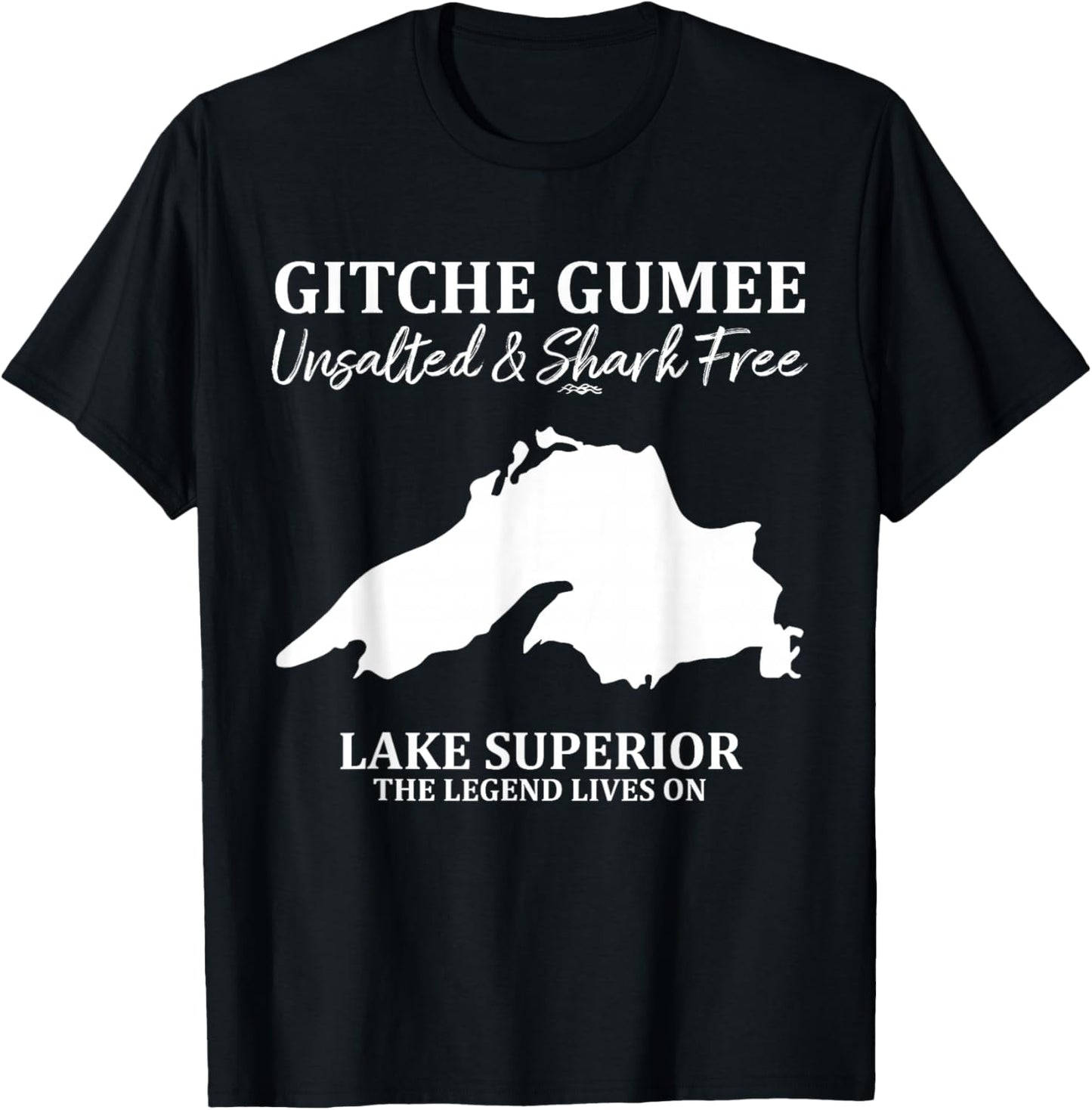 Superior, Great Lake, Gitche Gumee Apparel Lakes Gifts T-Shirt - T-Shirt | Black