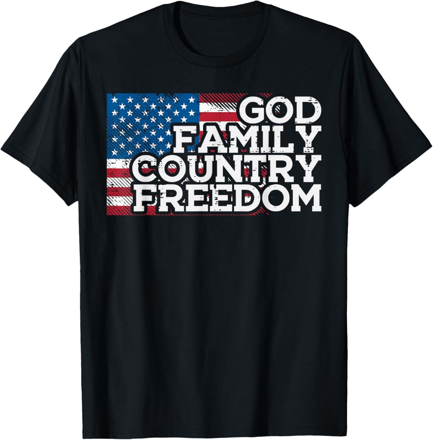 Christian Religious God Jesus Patriotic Men Women Kids T-Shirt - T-Shirt | Black
