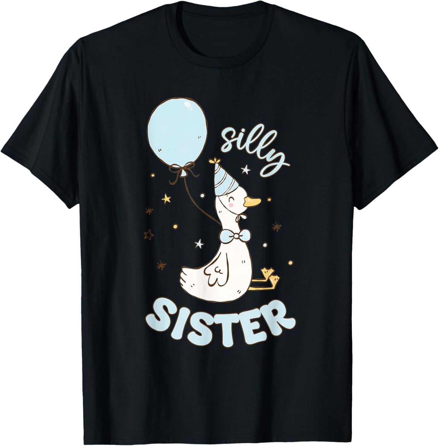 Silly Sister Silly Goose 1st Birthday Boy Family Matching T-Shirt - T-Shirt | Black