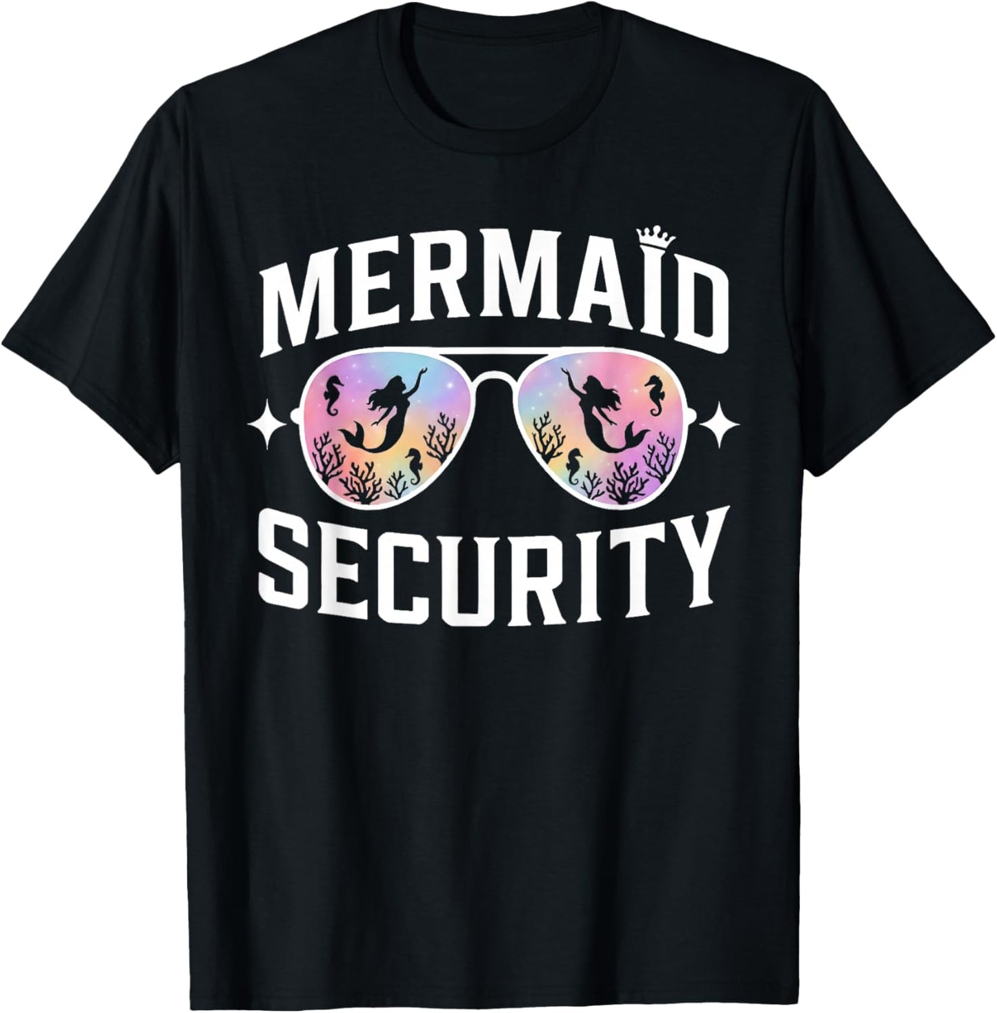 Mermaid Security Mom Dad Family Trip Cruise Sea Event T-Shirt - T-Shirt | Black