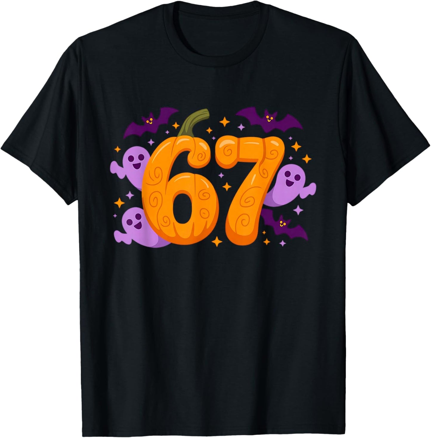 Six Seven Meme 6 7 Halloween Costume Couple T-Shirt - T-Shirt | Black