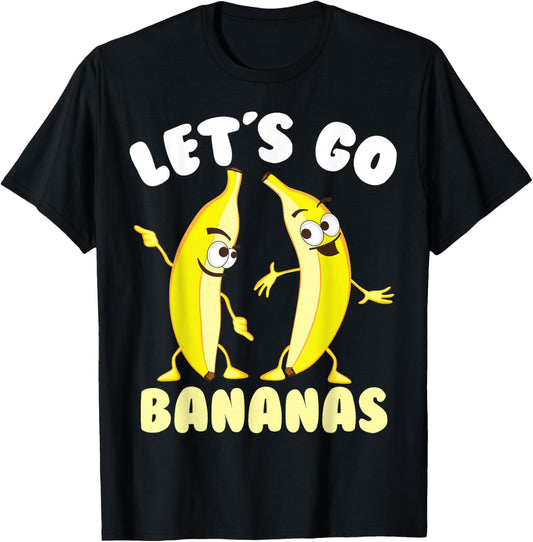 Funny Banana Art Women Kids Banana Themed Gag Banana T-Shirt - T-Shirt | Black